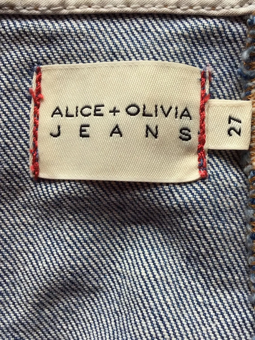 Alice + Olivia Paxton High-Rise Zipper Denim Mini Skirt